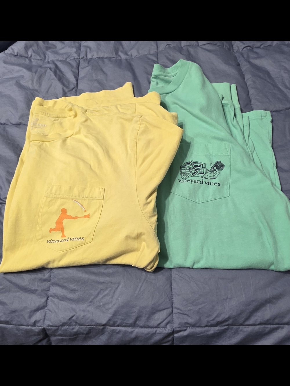 Vineyard Vines Pocket Tee Pair - Yellow & Seafoam